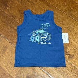 NWT Size 18M Garanimals Blue Tank Top with Monster Truck Graphic